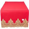 Sara's Idea runner con pizzo oro 45x150
