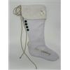 Sara's Idea calza befana piccola in velluto bianco 22x35 con scritta "sweet epiphany"
