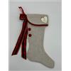 Sara's Idea calza befana mignon in lino naturale 14x22