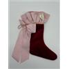Sara's Idea calza befana mignon in velluto bordeaux 14x22