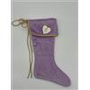 Sara's Idea calza befana mini velluto glicine con fascia 14X22
