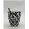 NIPPON TOKYO DESIGN STUDIO NIPPON BLACK TAZZA 8.4X6.5 C/CUCCHIAINO 3