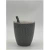 NIPPON TOKYO DESIGN STUDIO NIPPON BLACK TAZZA 8.4X6.5 C/CUCCHIAINO