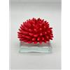 SARA'S IDEA RICCIANE' SU BASE CRISTALLO 7.5X7.5X6.5 COLORE ROSSO