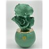 CHIARAELA CANDELA SFERA MEDIA D12 CON CORALLO VERTICALE GRANDE VERDE MARINO H24