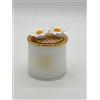 CHIARAELA CANDELA ELI MIGNON BIANCO CON MARGHERITE E PAGLIA 6X7