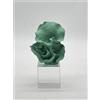 CHIARAELA SCULTURA CORALLO PICCOLO VERTICALE VERDE MARINO SU BASE CRISTALLO 4X6X11