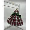 Sara's Idea vestitino big dolls COTONE SCOZZESE con gruccia e sali profumati con fiocco nastro h 24 con armadietto