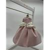 Sara's Idea vestitino big dolls velluto ROSA CIPRIA con gruccia e sali profumati con fiocco nastro h 24 con armadietto