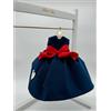 Sara's Idea vestitino big dolls velluto BLU con gruccia e sali profumati con fiocco nastro h 24 con armadietto