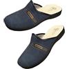 Patrizia Azzi Pantofole da Uomo in Pelle Scamosciata, Marca Arizona (Blue, Sistema Taglie Calzature EU, Adulto, Uomo, Numero, Media, 43)