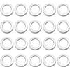 DHSBGWSX Set di 20 occhielli per tende, anellini per tende, occhielli in tessuto, anellini di sospensione per tende in plastica, perfetti per l'uso quotidiano, color argento