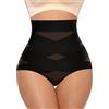 YARRCO Guaina Contenitiva Donna Pancia Piatta Vita Alta Pancera Contenitiva Intimo Contenitivo Modellante Mutande Contenitive Senza Cuciture Post Parto Slip Dimagrante Shapewear (Nero-Cross,S)