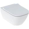 Geberit - Set vaso sospeso a cacciata Geberit Smyle Square con sedile del vaso e coperchio avvolgente 500683011