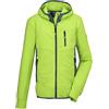 killtec Bambini e ragazzi Giacca Powerstretch con cappuccio KOS 159 BYS FLX JCKT, lime, 164, 42972-000