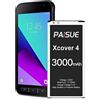 Quzmo Batteria per Samsung Galaxy Xcover 4S (G398F) Xcover 4 (G390F), 3000 mAh, capacità migliorata, EB-BG390BBE, batteria agli ioni di litio