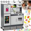 Green series Kinderplay Cucina Giocattolo per Bambini legno - Cucina Legno per Bambini, Grande Cucina Bambini, Illuminazione LED, Accessori, Effetti luminosi e Sonori, di altezza, 89 cm e 103 cm (Grigio)