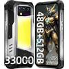 Oukitel WP100 Titan 5G Rugged Phone Display 6,8" 120Hz Batteria 33000mAh Funzione Proiezione Mobile (16GB+512GB NFC)