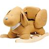 Nattou Dondolo, Charlie il Cagnolino, Inclusa Cintura di Sicurezza, Allegro Dondolio Avanti e Indietro, 63 x 33 x 45,5 cm, Vegano, Jacquard, Poliestere/Legno, Caramello