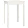 vidaXL Tavolo da Pranzo Bianco 55x55x75 cm in Legno Massello di Pino