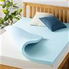 Best Price Mattress Topper in schiuma memory foam ventilata, 5,1 cm, colore: blu