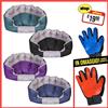 CASA & PETS Cuscino cuccia cani / gatti animali Royal in Oxford morbido comodo igienico lavabile per interno taglia medio grande a forma di zampa colorato verde viola nero blu 70x55x24 OMAGGIO Guanto Toeletta