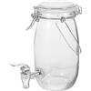 ABOOFAN 1 dispenser di bevande in vetro con rubinetto brocca per succo e vino contenitore sigillato per stoccaggio bevande accessorio pratico e conveniente per la casa