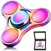 SCIONE Fidget Spinner in Metallo - Trottola ad Alta Velocità per Adulti & Bambini - Gioco Sensoriale Anti-Stress con Cuscinetti Rimovibili - Perfetto per Ufficio, Scuola & Regali (Arcobaleno)