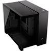 CORSAIR 2500X Small-Tower mATX Case per PC a Doppia Camera - Vetro Temperato Panoramico - Compatibile con Scheda Madre a Connessione Inversa - Nessuna Ventola Inclusa - Nero