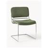 Westwing Collection Sedia cantilever in velluto a coste Don