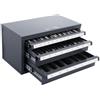 VEVOR Scatola Porta Taglierini 1/8-1 Pollici Cassetti Portautensili 3 Cassetti 29 Scomparti 37,5x20x20 cm, Dispenser per Taglierini Impilabile Facile Identificazione Conservazione da Officina Garage