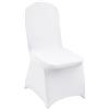 VEVOR Coprisedie Pieghevoli in Spandex Elasticizzato, Coprisedie Universali, Fodere Protettive Lavabili Rimovibili, per Matrimoni, Vacanze, Banchetti, Feste, Feste, Sala da Pranzo 12 Pezzi Bianco