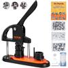 VEVOR Kit per Fustellatrice Manuale di Badge Spillo Bottoni Diametro 25mm 500 Pezzi, Kit di Punzonatrice Manuale in Plastica per Badge Spillo Fai-da-te con Accessori Completi Modelli da Diametro 25mm