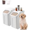 VEVOR Contenitore per Conservare Riso, Capacità 20 L 2 Pezzi, Contenitore per Cibo per Cani, Contenitore con Ruote, 2 Misurini, Coperchio Ermetico per Ingredienti, Cereali, Farina, Cibo per Animali