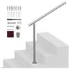 VEVOR Corrimano per Gradini Esterni, Kit Ringhiera Terrazza 80 cm Montato a Parete Pavimento, Ringhiere per Gradini con Kit Installazione, Kit Ringhiera per Veranda e Ringhiera per Terrazza, Argento
