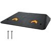 VEVOR Rampa di Soglia Altezza 10,2 cm Rampa da Marciapiede in Gomma 1 Canale Capacità di Carico 15 Tonnellate Superficie Strutturata Antiscivolo per Carrozzina Auto Scooter Garage 90,2x62x10,2 cm