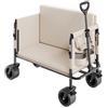 VEVOR Carrello Pieghevole 970 x 580 x 670 mm Carrello Portaoggetti per Giardino Che Si Trasforma in Panca, Capacità di Peso 249,48 kg con Maniglia Regolabile per Spesa, Campeggio, Giardinaggio