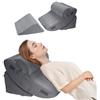 VEVOR Cuscino a Cuneo per Dormire 4 PZ Cuscini Ortopedici per Letto Grigio Scuro