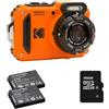 KODAK Fotocamera Aquatica KODAK Pixpro Pack WPZ2 + 2 batterie + 1 scheda MicroSD