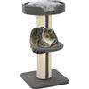 PawHut Tiragraffo gatto multi-attività albero per gatti 81cm con cuscino colonna in sisal Agnello cashmere grigio|Aosom