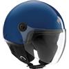 Tucano Urbano casco demi jet unisex EL'JETTIN 6.0. Casco moto in policarbonato, casco scooter small fit. Calotta XS-M ed L-XXL. Casco estate inverno. Casco omologato ECE 22.06 Blu scuro Tg. XS