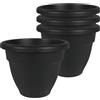 The HC Companies Fioriere, nero, 20,3 cm (confezione da 4)