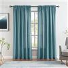 Melodieux Tende semi-velate vellutate color foglia di tè, lunghezza 248 cm, per camera da letto, soggiorno, in cotone naturale, con tasca per asta, tende velate, 132 x 248 cm (2 pannelli)
