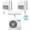 Hisense Climatizzatore Condizionatore Hisense R32 Trial Split Inverter Hi Comfort Wifi più Console 9000 + 9000 + 12000 BTU con U.E. 3AMW72U4RJC Classe A++/A+