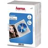 HAMA Custodie DVD SINGOLE Trasparenti 1 posto, confezione da 5 pezzi - H83895