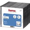 HAMA Custodie CD Slim Jewel Case SINGOLE nere 1 posto, pacco da 25 - H51167