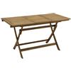 Rigamonti Tavolo Rettangolare Pieghevole Allungabile Legno Acacia 100/140x70x76 cm