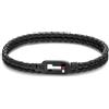 Tommy Hilfiger Jewelry Bracciale in Pelle Intrecciata da Uomo Colore Nero - 2790386