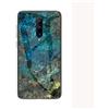 SHIEID Cover per Oneplus 7 PRO Cover,Vetro temperato Marmo Ultra Sottile Gomma Gel Trasparente scocca Anti-Scivolo Soft Shell per Cover per Oneplus 7 PRO (Blu)
