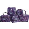 Travelers Club Bella Caronia Deluxe 50,8 cm, 3 Pezzi o 7 Pezzi Set di Bagagli e Accessori da Viaggio, Jardin, Nero, 4 Ruote Girevoli, Manico Telescopico, Lucchetto TSA